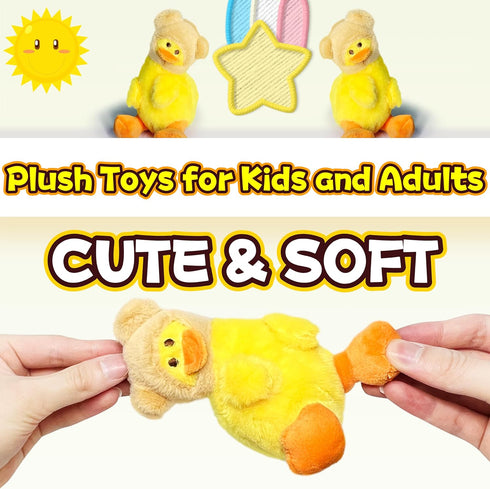 Cute Duck Stuffed Animals, Kawaii Plush for Girls and Boys, Mini Yellow Duck Plush Toys, Soft Bear Style Duck Toy, Cute Duck Plushies, Fun Stuffed...